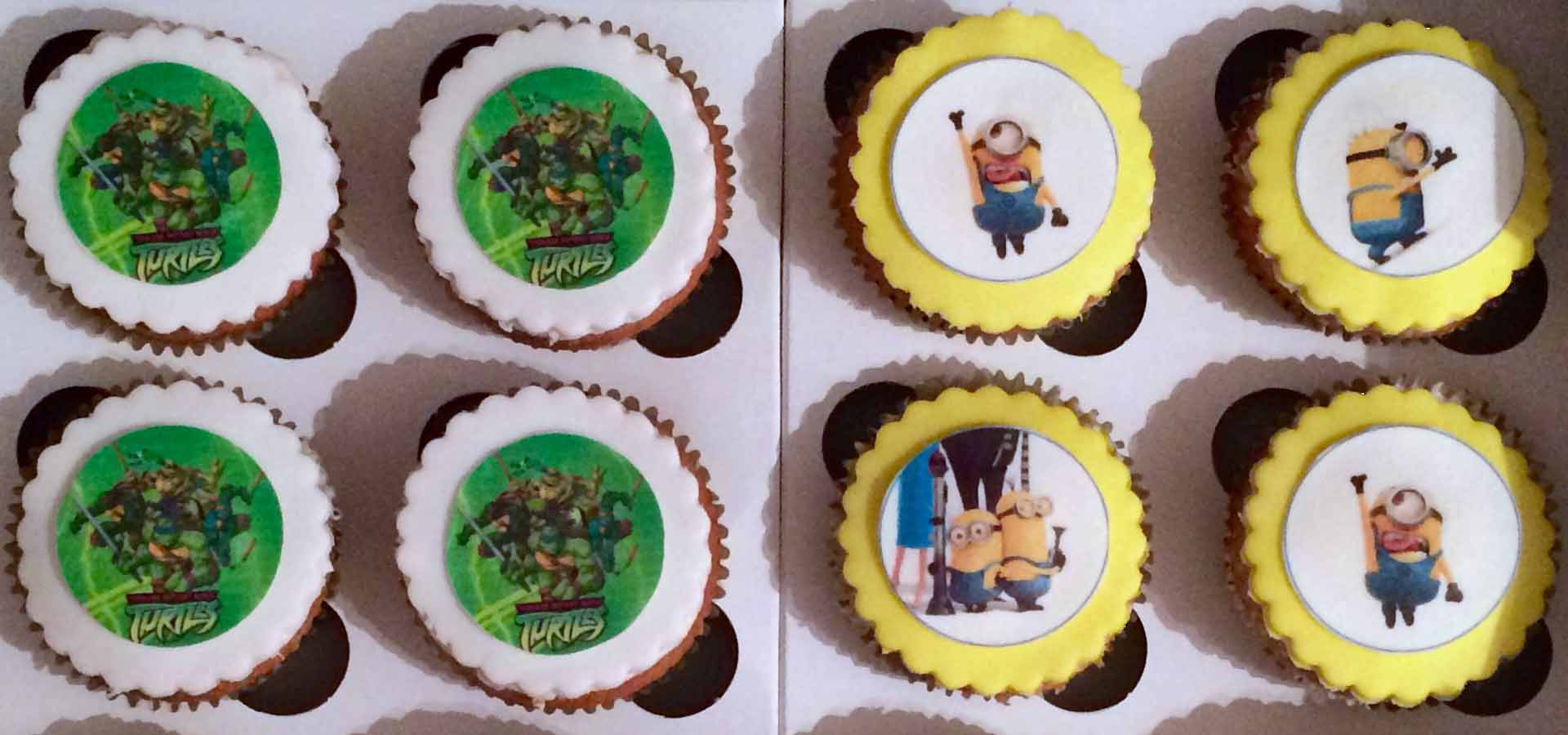 Minion Ninja Turtle Cupcakes